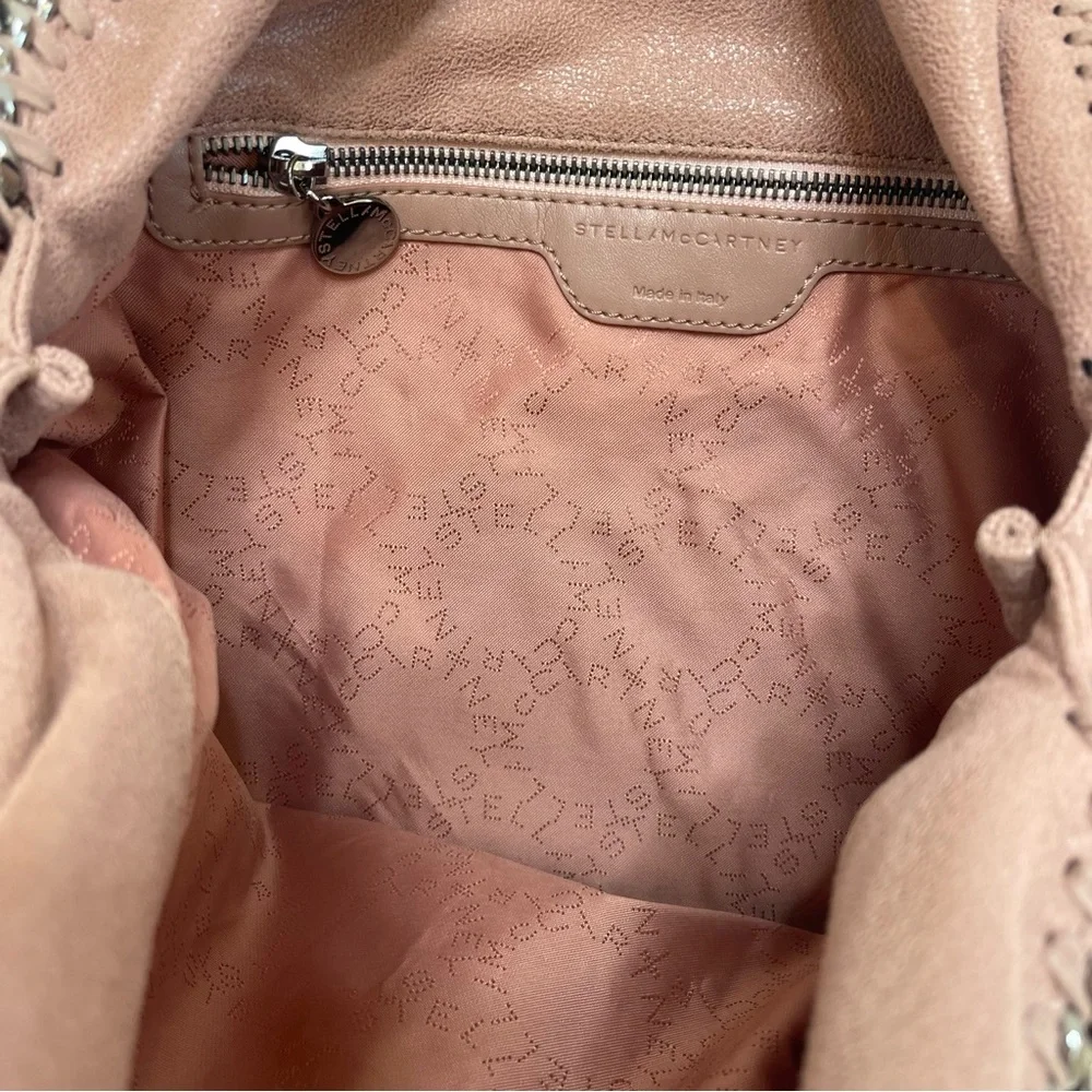 Stella McCartney Falabella Silver Chain Soft Ballet Pink Tote Hobo Bag Purse